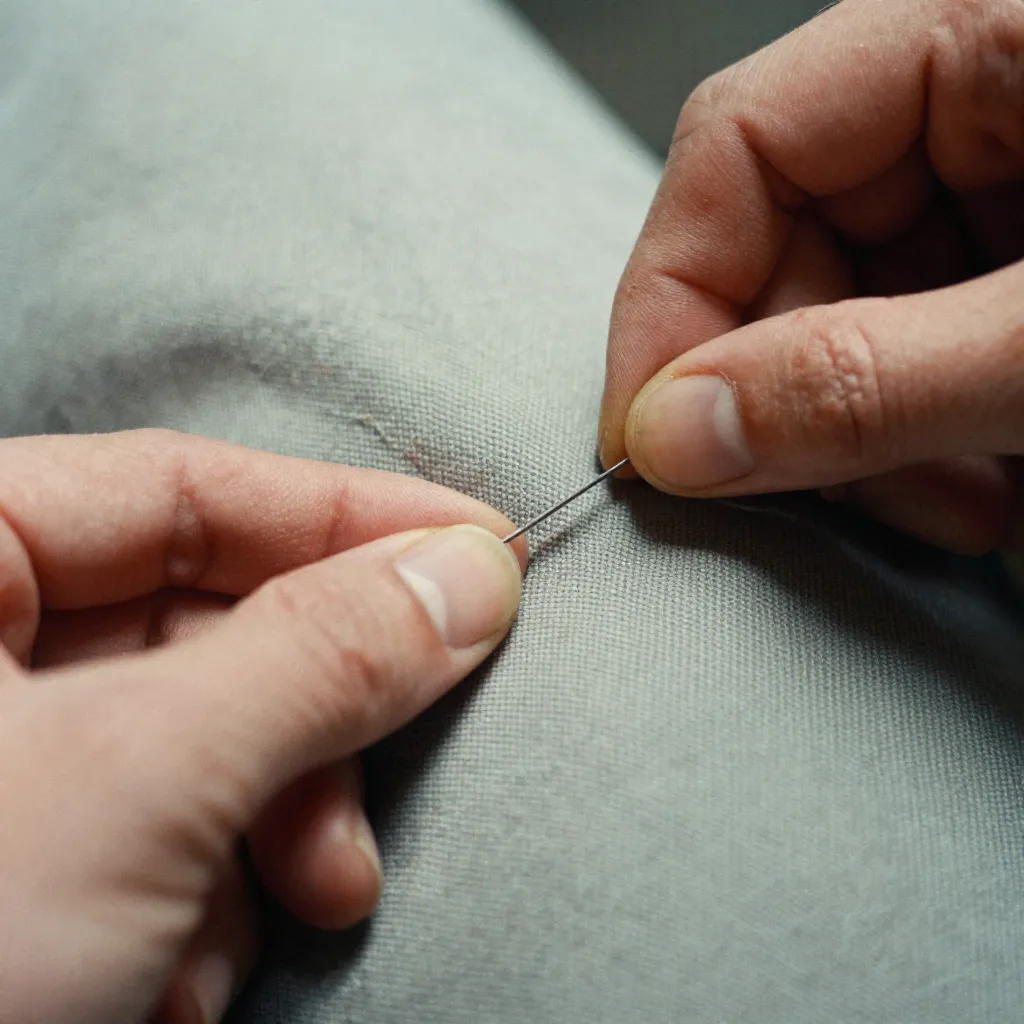 Hand-sewing techniques demonstration
